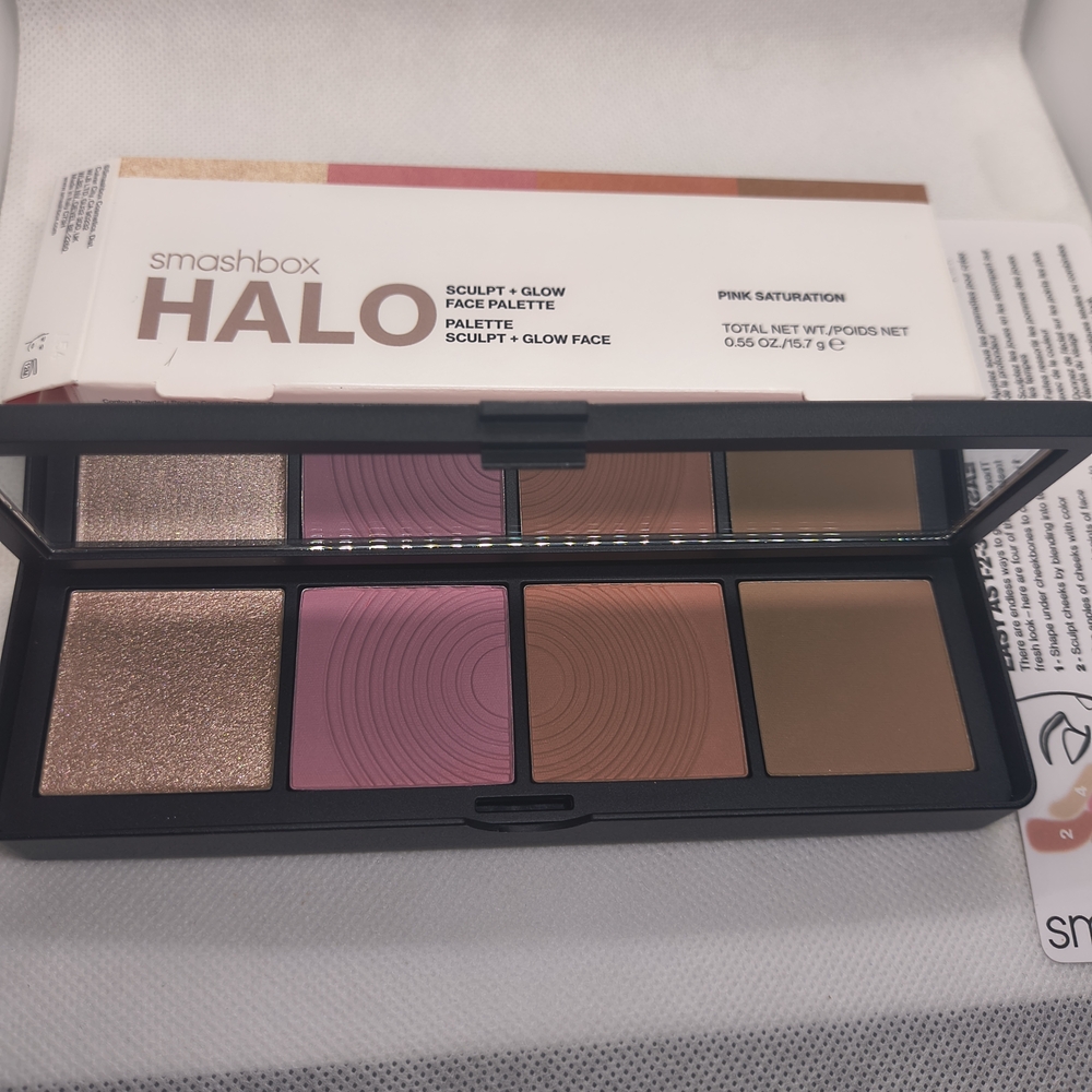 Smashbox Halo Sculpt + Glow Face Palette - Pink Saturation (Cool For Light/Med)